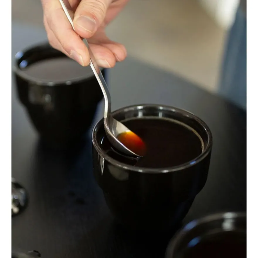 Acme Cupping Spoon kahvinmaistelulusikka, harjattu teräs