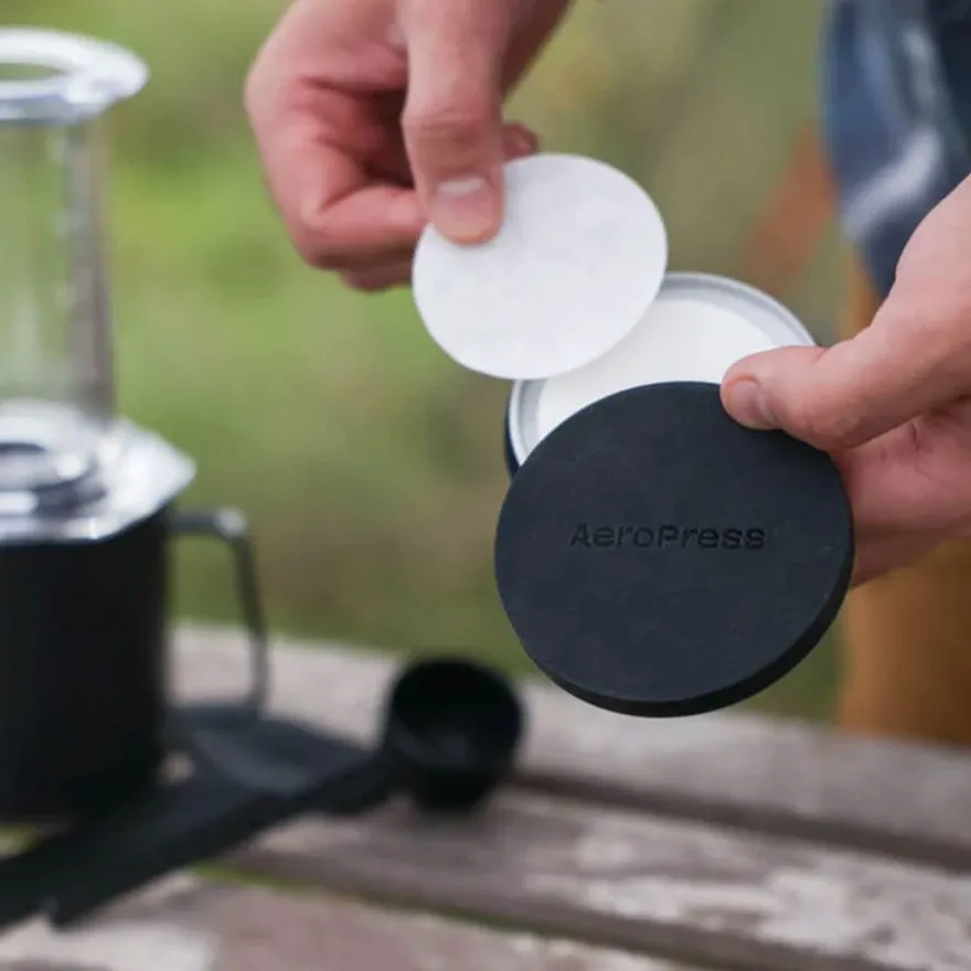 AeroPress Travel suodatinpaperikotelo, musta
