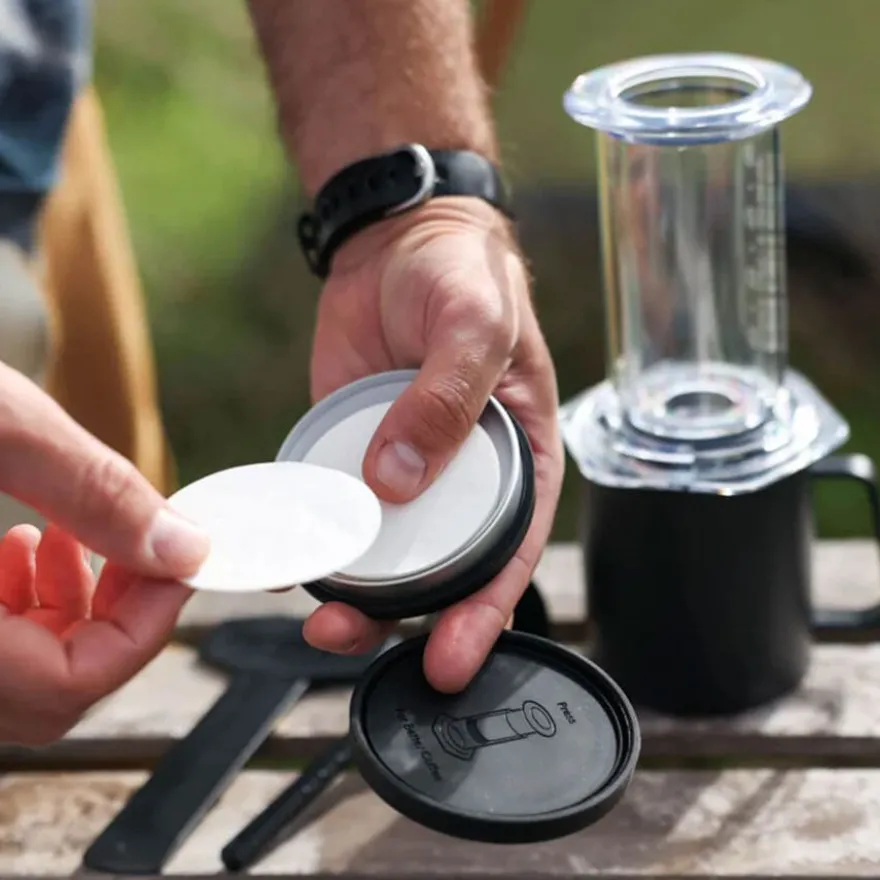 AeroPress Travel suodatinpaperikotelo, musta