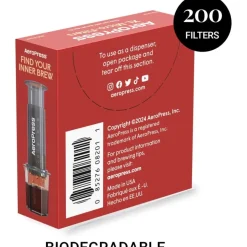AeroPress XL Natural Micro-Filters suodatinpaperit 200 kpl