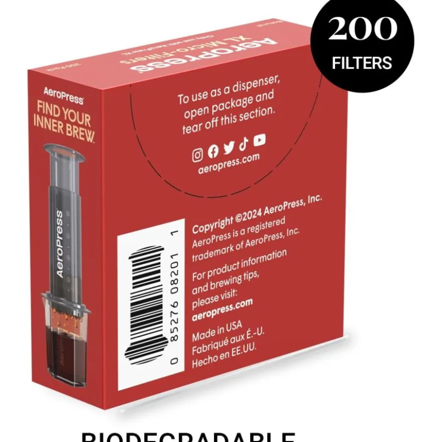 AeroPress XL Natural Micro-Filters suodatinpaperit 200 kpl