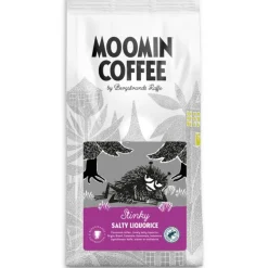 Bergstrands Moomin Stinky Salty Liquorice maustettu kahvi 250 g jauhettu