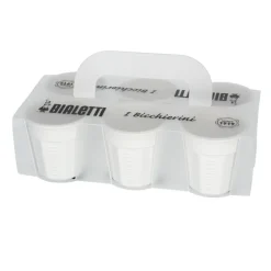 Bialetti valkoiset keraamiset espressokupit 90 ml, 6 kpl