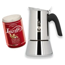 Bialetti Venus mutteripannu ja Lucaffé Classic 250 g jauhettu kahvi