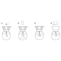 Bodum Pour Over 12 kupin kahvikannu suodattimella 1500 ml