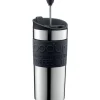 Bodum Travel Press matkamuki pressotoiminnolla 350 ml, musta