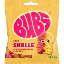 BUBS Sour Lemon Raspberry Mini Skalle 155 g