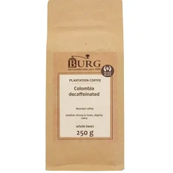Burg Colombia Excelso kofeiiniton kahvi 250 g kahvipapuja