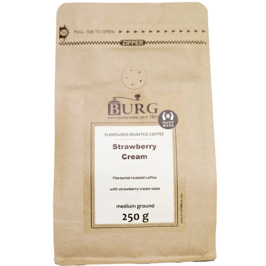 Burg makukahvi, mansikka-kerma 250 g jauhettu