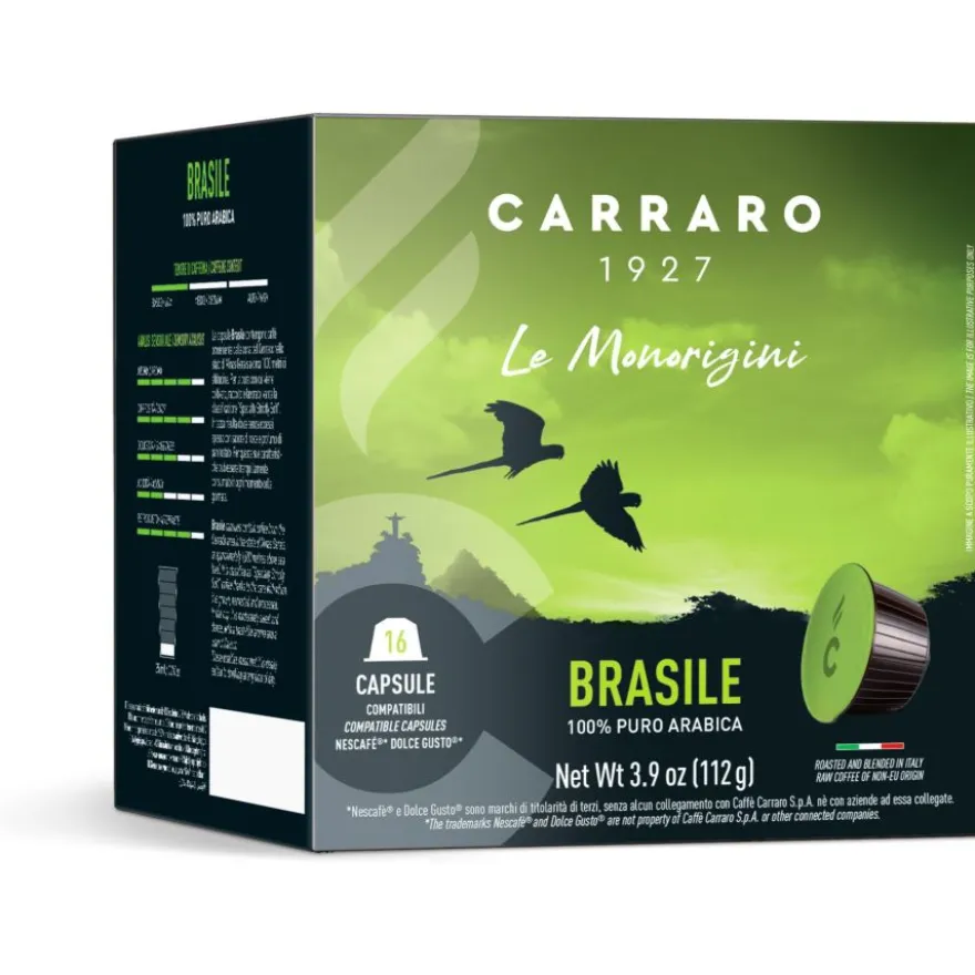 Carraro 1927 Brasile Dolce Gusto®-yhteensopiva kahvikapseli, 16 kpl