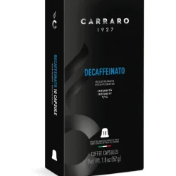 Carraro 1927 Decaffeinato Premium kofeiiniton Nespresso-yhteensopiva kapseli 10 kpl