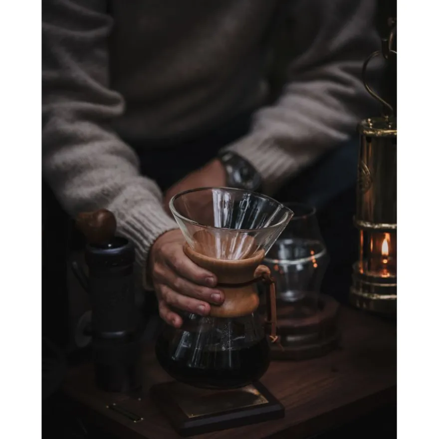 Chemex kahvinkeitin, suupuhallettu