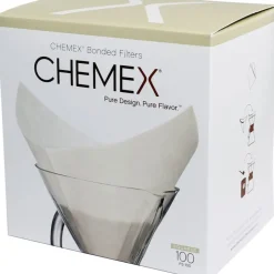 Chemex neliönmuotoiset suodatinpaperit 6, 8 ja 10 kupin kannuun 100 kpl