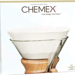 Chemex Unfolded Circles pyöreät suodatinpaperit 6, 8 ja 10 kupin kannuun, 100 kpl