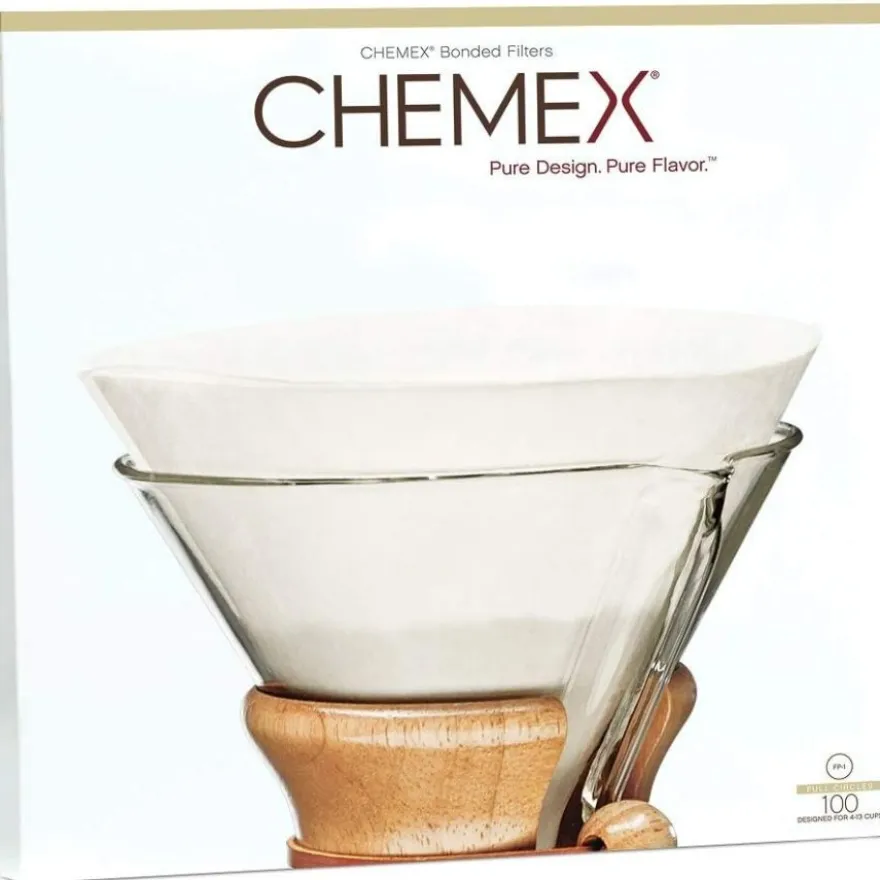 Chemex Unfolded Circles pyöreät suodatinpaperit 6, 8 ja 10 kupin kannuun, 100 kpl