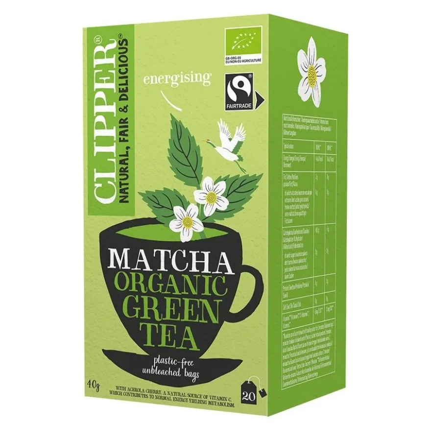 Clipper Matcha Organic Green Tea 20 teepussia