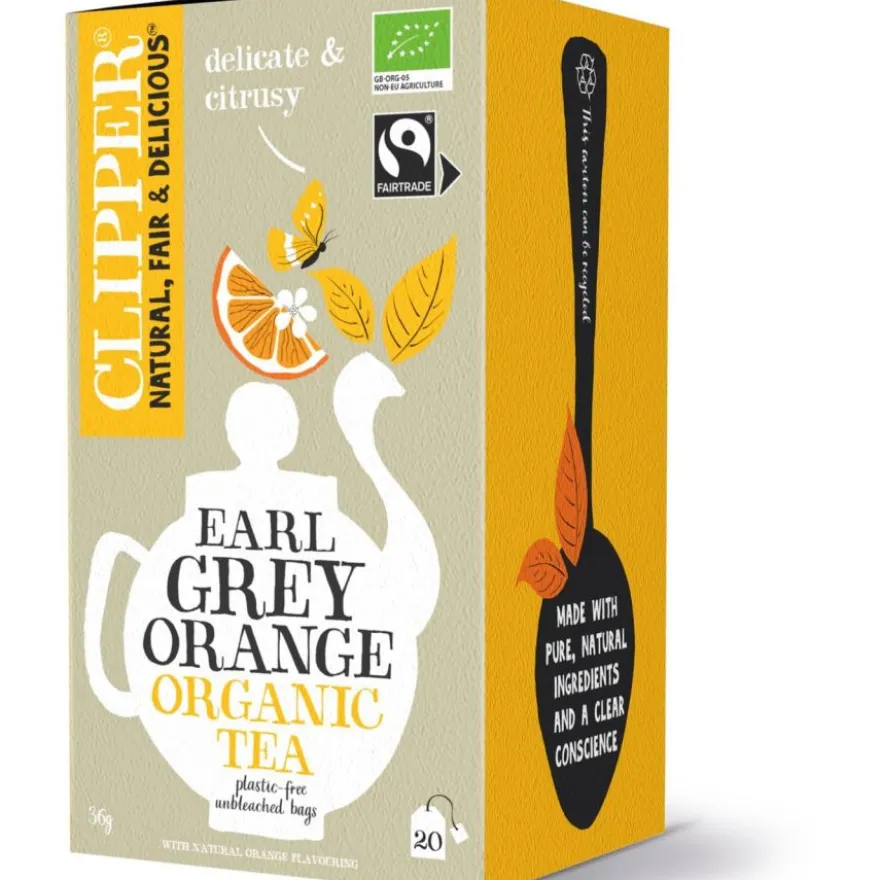 Clipper Organic Earl Grey Orange, 20 teepussia