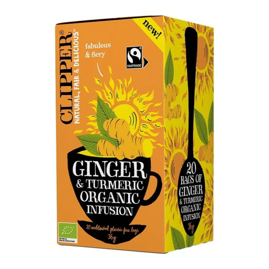 Clipper Organic Ginger & Turmeric Infusion, 20 teepussia