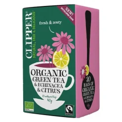 Clipper Organic Green Tea & Echinacea & Citrus 20 teepussia