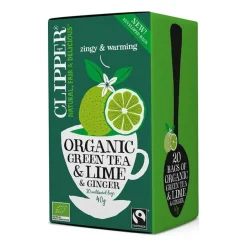 Clipper Organic Green Tea & Lime & Ginger 20 teepussia