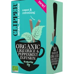 Clipper Organic Liquorice & Peppermint Infusion 20 teepussia
