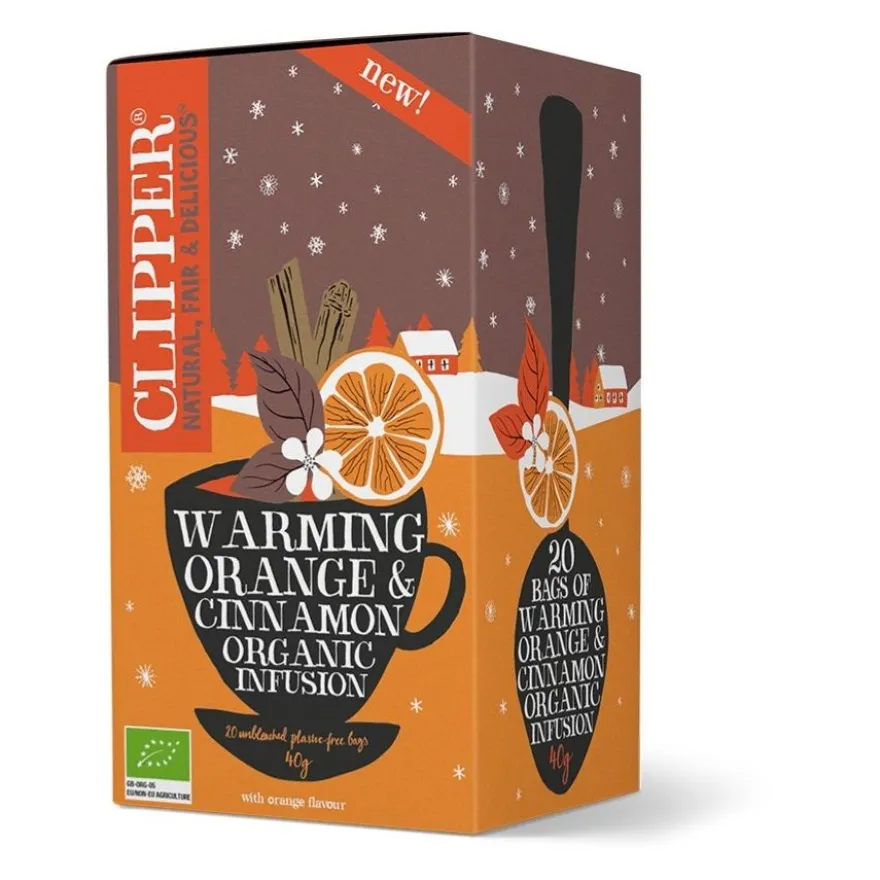 Clipper Organic Warming Orange & Cinnamon Infusion 20 teepussia