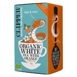 Clipper Organic White Tea With Orange 20 teepussia