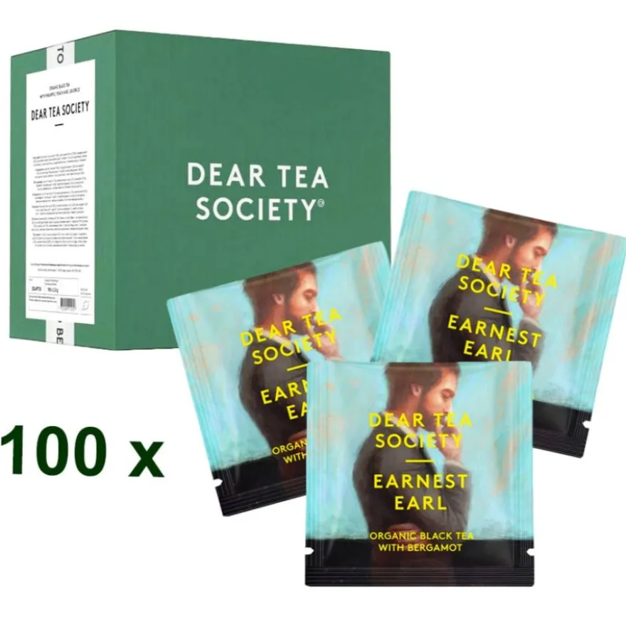 Dear Tea Society Ernest Earl musta luomu-tee, 100 teepussia