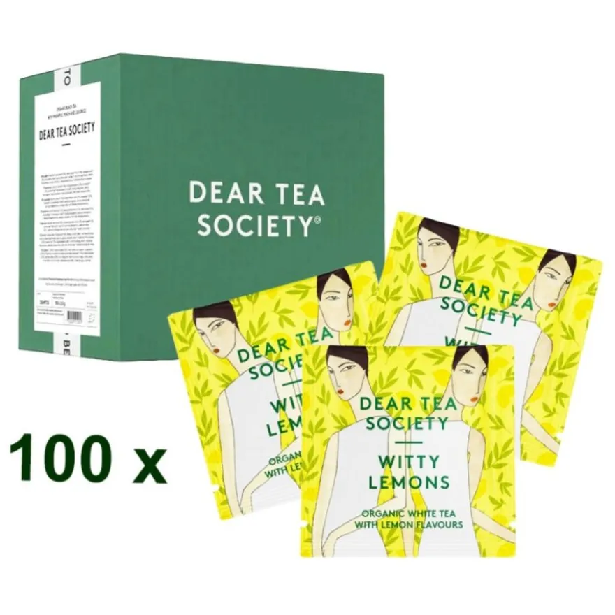 Dear Tea Society Witty Lemons valkoinen luomu-tee, 100 teepussia