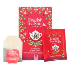 English Tea Shop Organic Black Tea English Breakfast, 20 teepussia