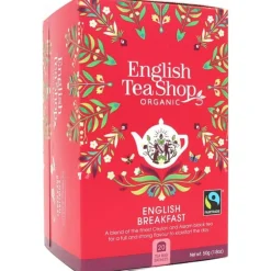English Tea Shop Organic Black Tea English Breakfast, 20 teepussia