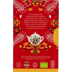 English Tea Shop Organic Pumpkin Spice, 20 teepussia