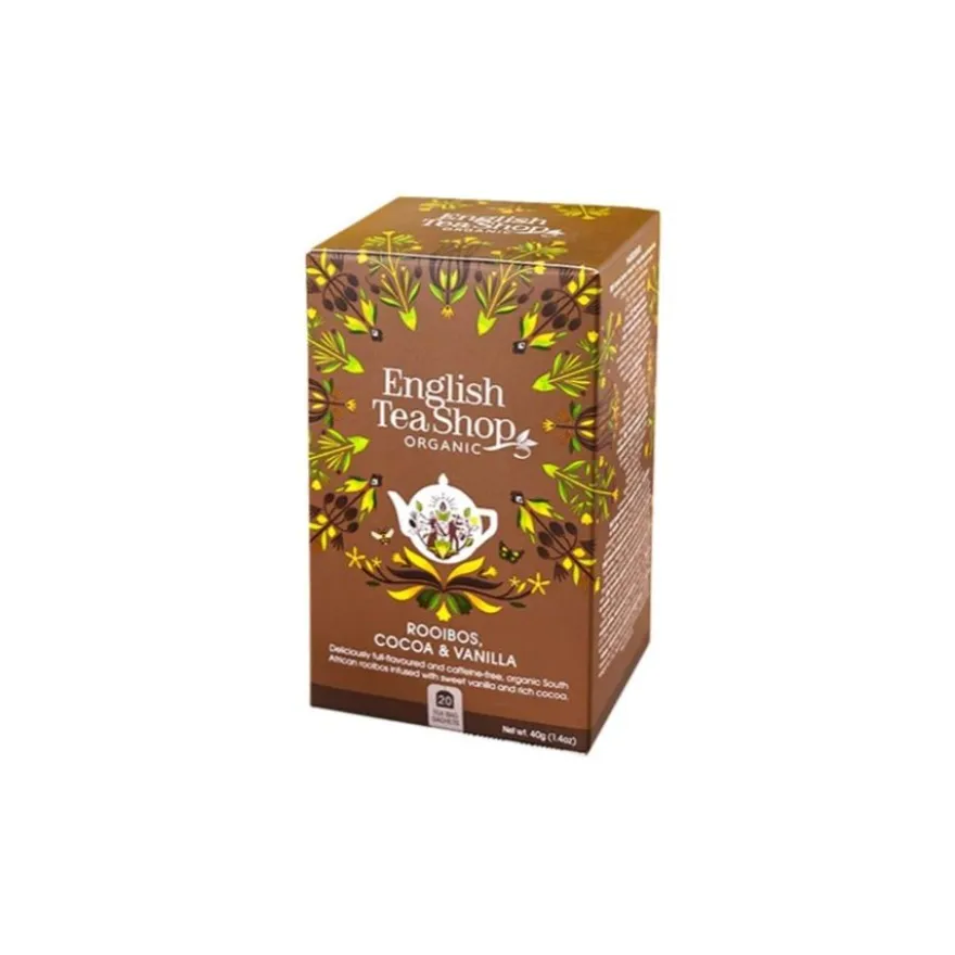 English Tea Shop Organic Rooibos, Cocoa & Vanilla, 20 teepussia