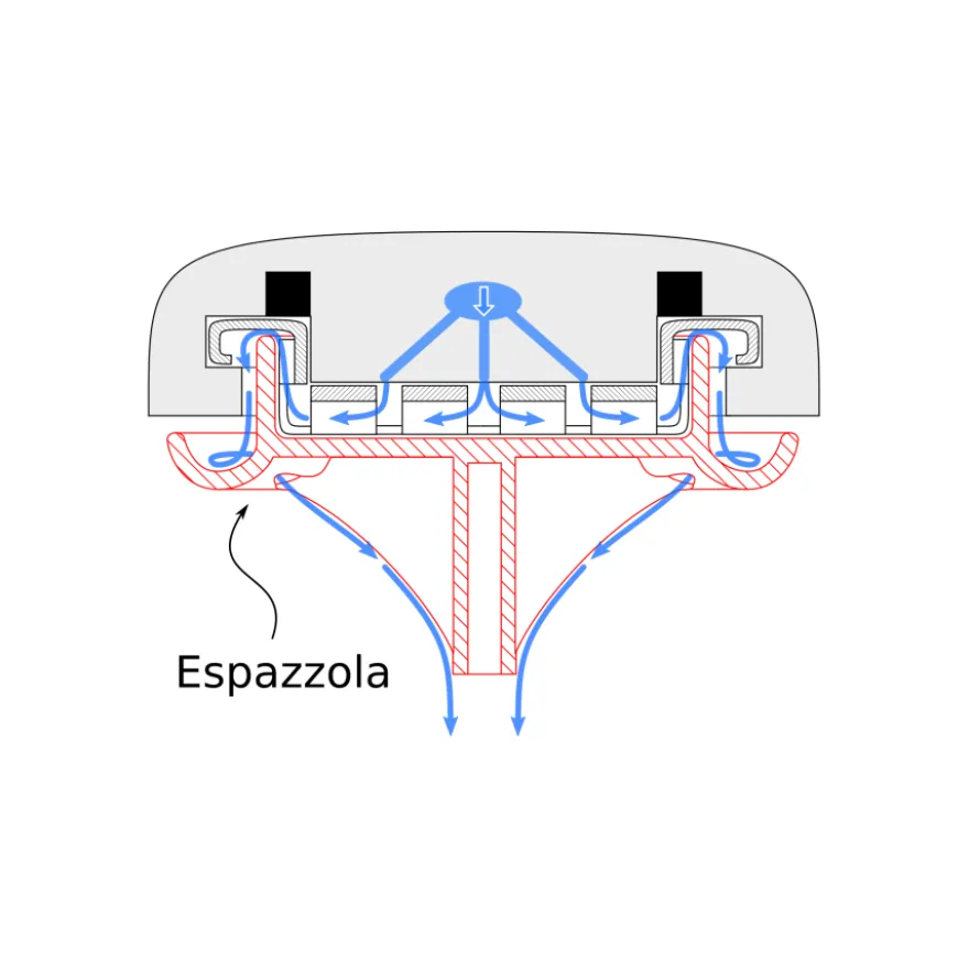 Espazzola 2+3-53 Grouphead Cleaning Tool 53 mm, musta