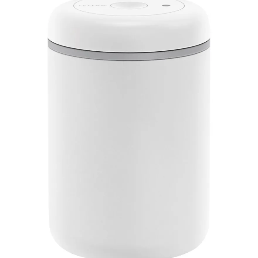 Fellow Atmos Vacuum Canister tyhjiösäiliö kahvipavuille, mattavalkoinen teräs