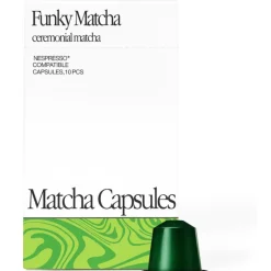 Funky Matcha Ceremonial Matcha Nespresso-yhteensopivat matchakapselit 10 kpl