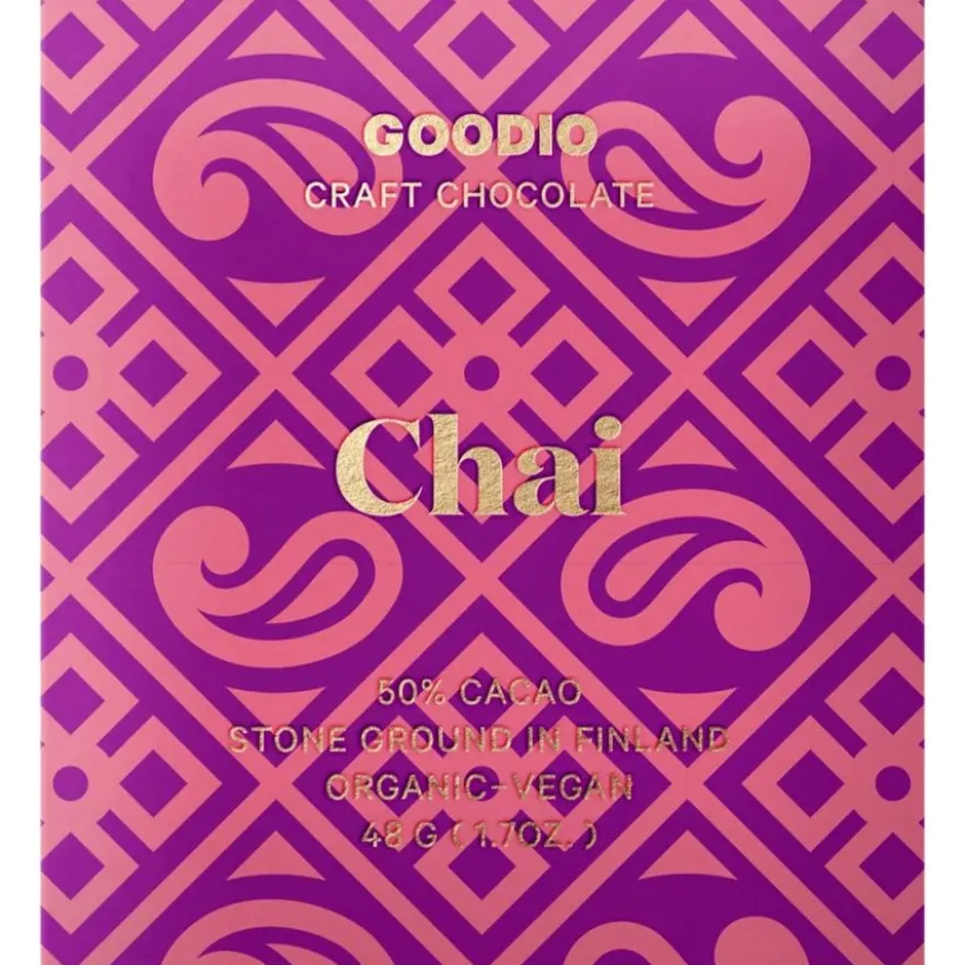 Goodio Chai luomu-suklaa 50%, 48 g