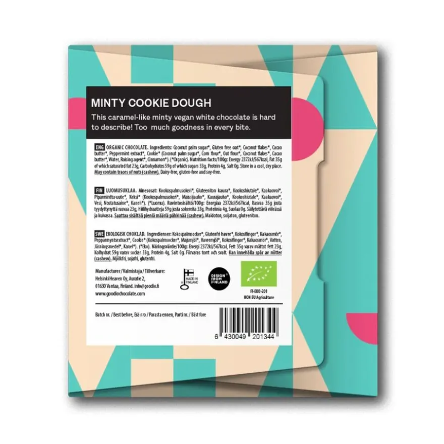 Goodio Minty Cookie Dough luomu-valkosuklaa 48 g