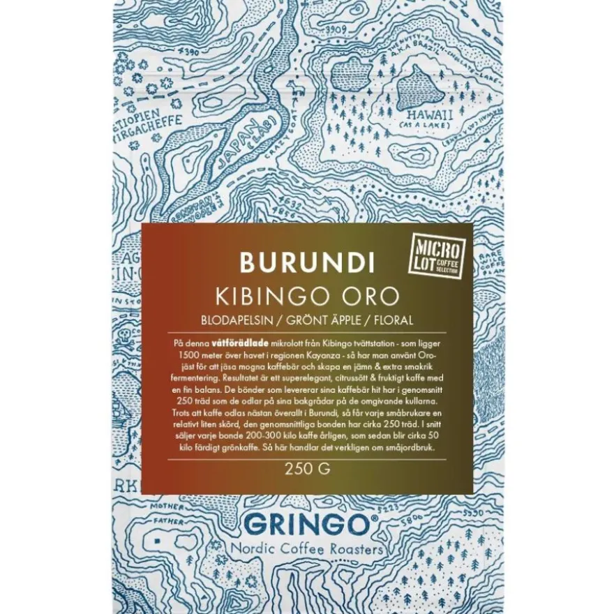 Gringo Nordic Burundi Kibingo Oro 250 g kahvipavut