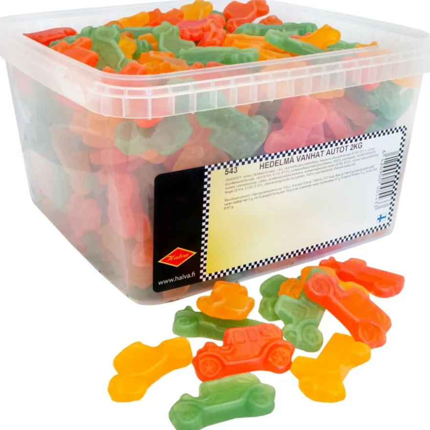 Halva Vanhat Autot Mini Hedelmä, laatikko 2 kg