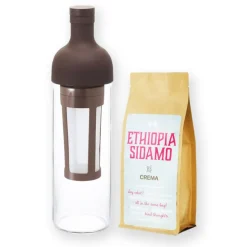 Hario Filter-In Coffee Bottle ruskea 650 ml + Crema Ethiopia Sidamo 250 g