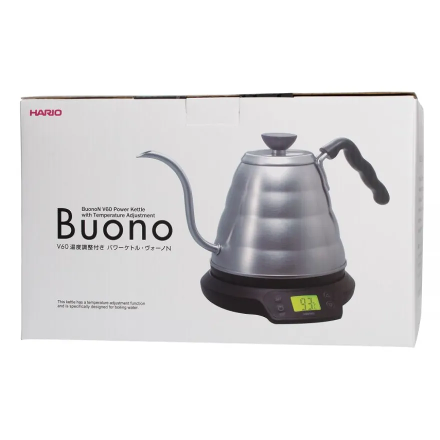 Hario V60 Buono Power Kettle sähköinen vedenkeitin lämpötilansäädöllä 0,8 l