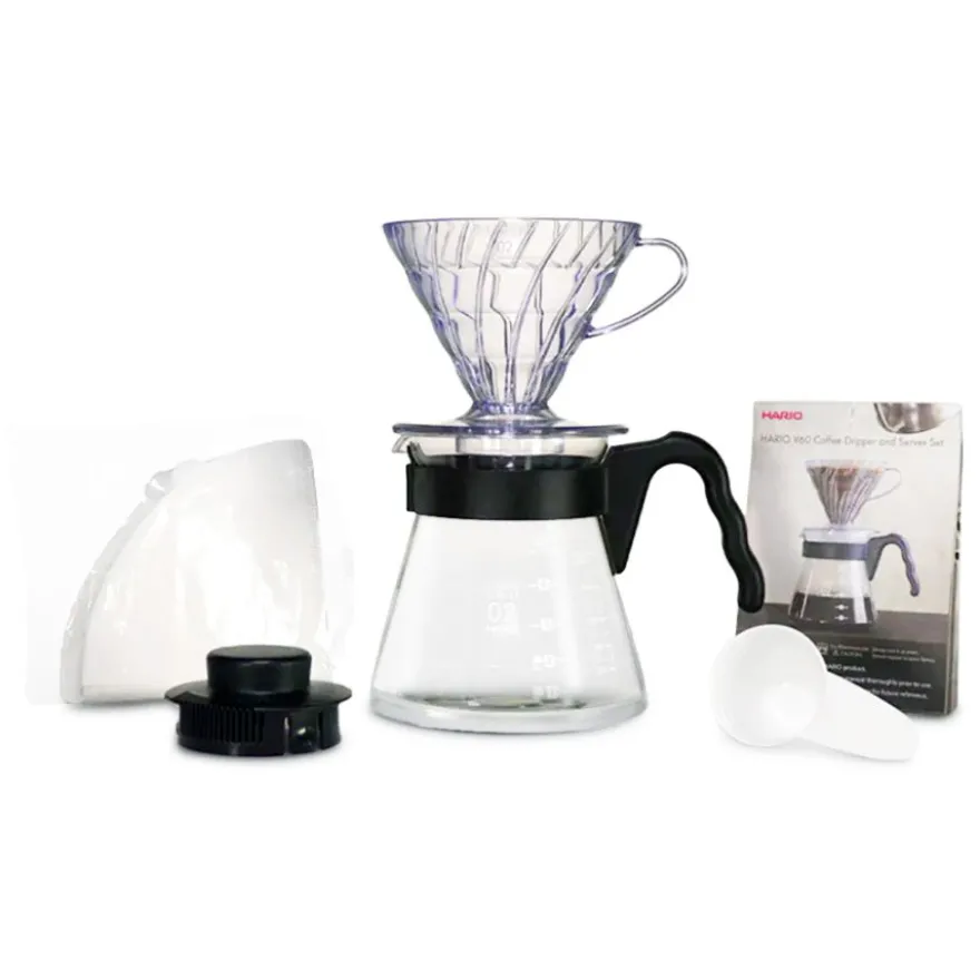 Hario V60-02 Coffee Dripper And Server kahvisetti 600 ml
