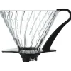 Hario V60 Glass Coffee Dripper koko 03, musta