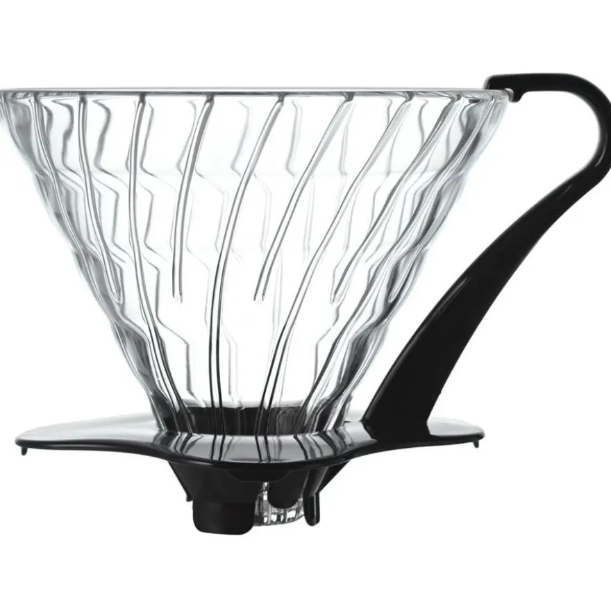 Hario V60 Glass Coffee Dripper koko 03, musta