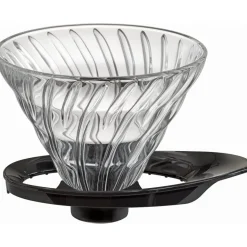Hario V60 Glass Coffee Dripper koko 02, musta