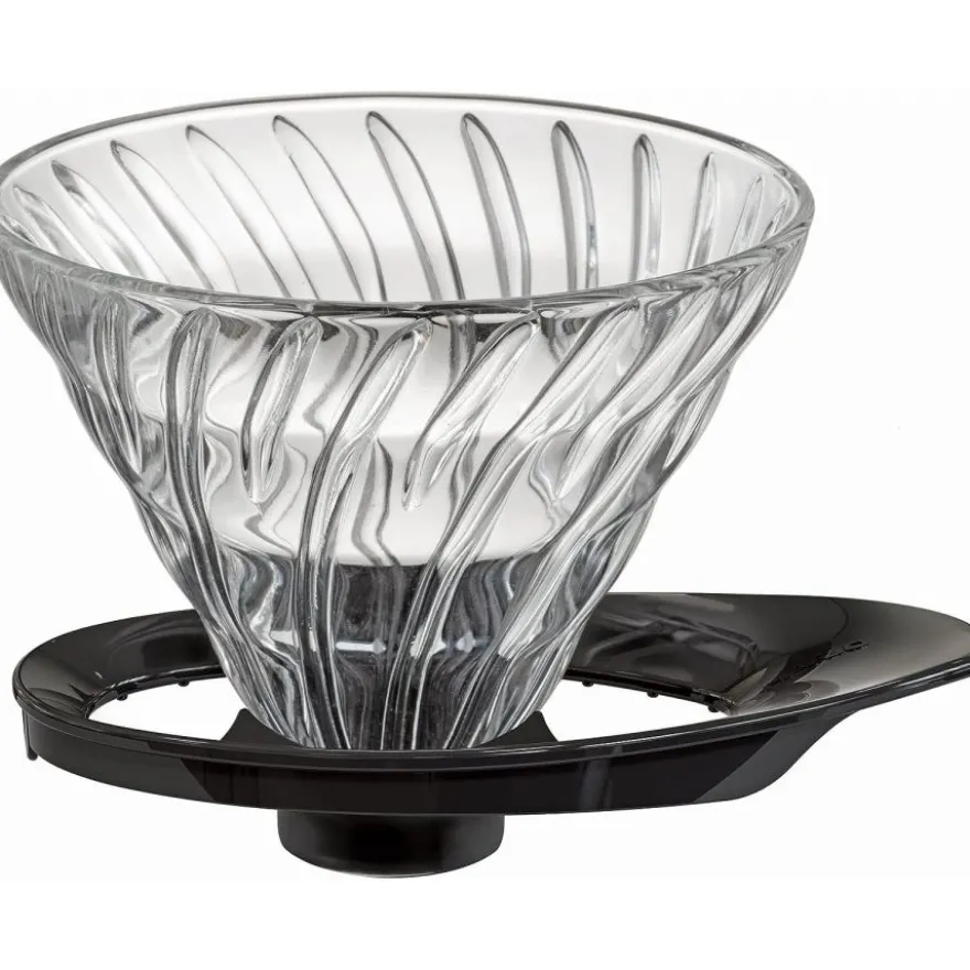 Hario V60 Glass Coffee Dripper koko 02, musta
