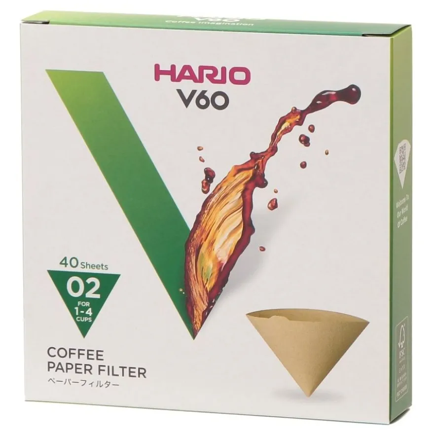 Hario V60 Misarashi ruskea suodatinpaperi koko 02 laatikko