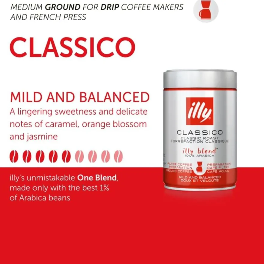 illy Classico 250 g suodatinjauhettu kahvi