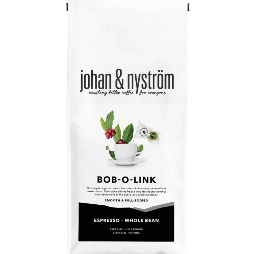 Johan & Nyström Bob-O-Link Brazil Espresso 500 g kahvipavut